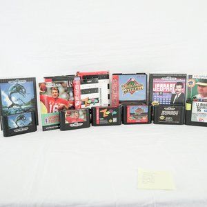 Sega Genesis Games lot of 5 - Ecco, Joe Montanta, Zoop, Baseball, Jeopardy